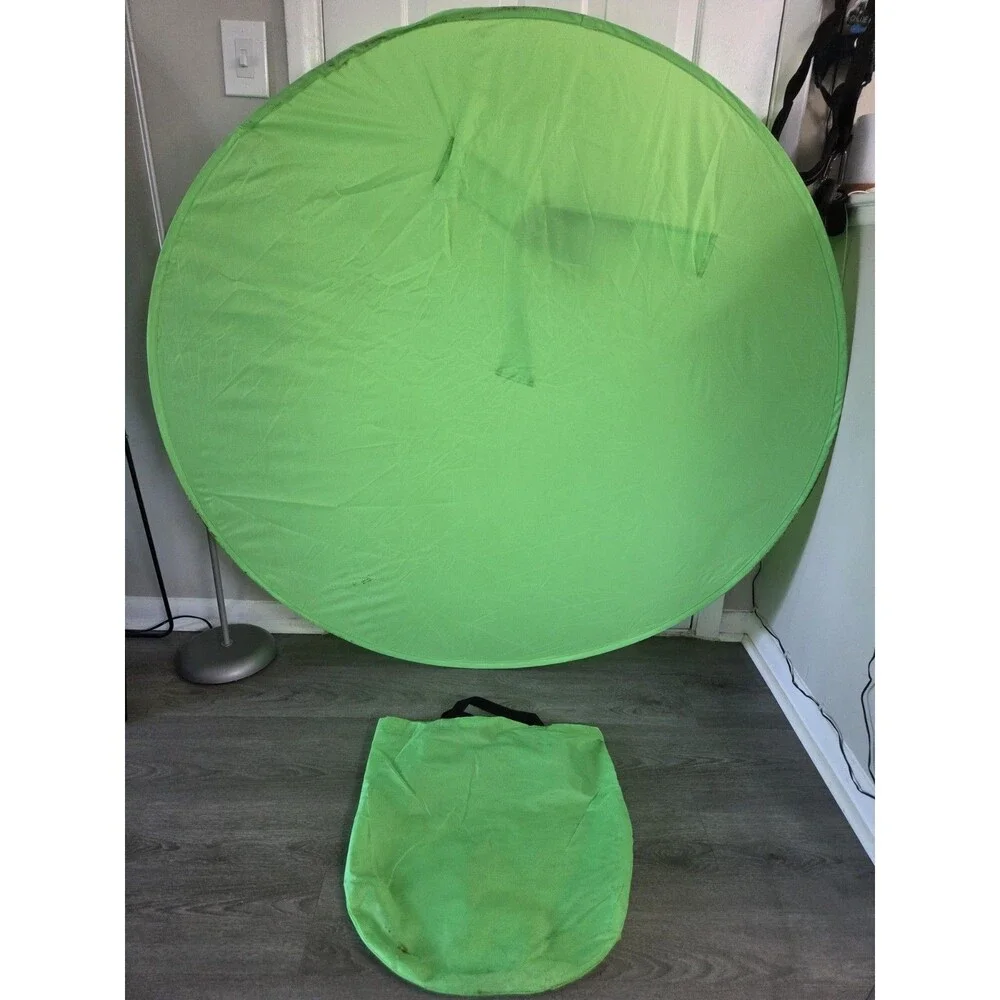 Collapsible Green Screen Chroma Key Photography Video Backdrop w Carry Bag